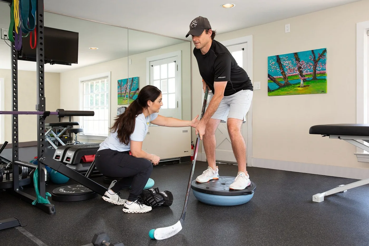 Return-to-sport training with a therapist